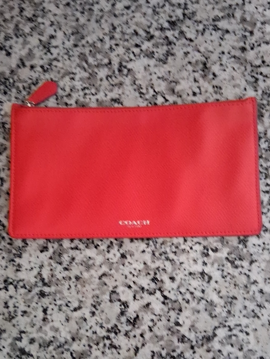 Coach Handbags - Coach Orange Zip Wallet Clutch EUC